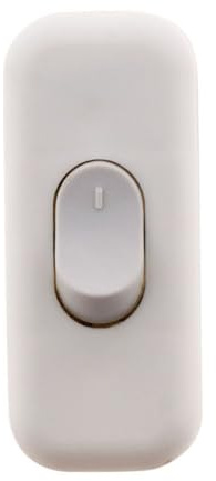 Zenitech - Interruttore Bipolare 2A per Illuminazione - Compatto e Durevole - Design Moderno - Adatto per Installazioni Interne - Bianco - 6 cm