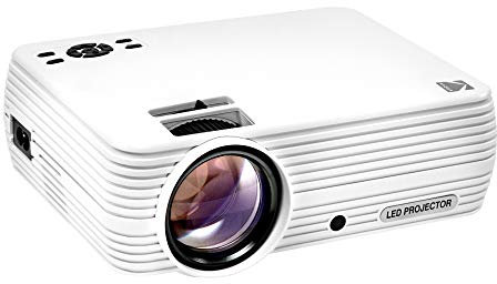 KODAK FLIK X4 Home Projector | Sistema Home Theater compatto 4.0 Progetti fino a 150 pollici con compatibilità 1080p e lampada LED luminosa | VGAAVHDMIUSBTF Ingressi | Telecomando, treppiede e