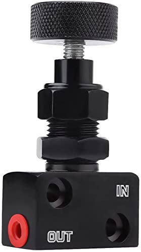 Tiardey Universal Brake Proportioning Valve Adjustable Aluminum Screw Type for Motorsport Racing Car Pressure Regulator 150PSI - 1200PSI Pressure Range