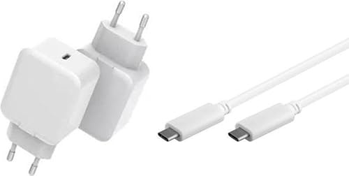 CoreParts USB-C Charger with 1meter USB-C Cable 20W, USB-C Charger for Mobile Devices an (USB-C Cable 20W 5V-12V/1.5A-3A Output: USB-C PD QC3.0, Input: 110-230V EU Plug, for Mobile)