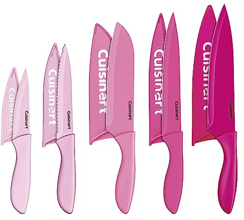 Cuisinart 10pc Ceramic Coated Color Knife Set - Pink for BCRF, C55-10PCPK