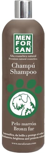 Champú Perros Pelo marrón MENFORSAN -300ml - Champú para Pelajes Marrones: Revitaliza, Intensifica y Protege el Pelaje de tu Perro
