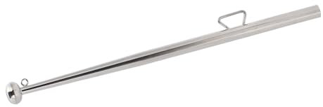 AKLOSIPY Mât de Drapeau de Bateau Marin, Longueur de 610mm, Support de Rail en Acier Inoxydable 316 pour Yacht RV avec Grande Tête de 25mm, Support de Mât de Drapeau de Bateau (Grande