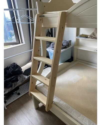 100 Cm - 230 Cm Di Altezza Scala Per Letto A Castello Per Adulti Adolescenti Bambini, Scala Per Letto A Castello - Pedate Larghe 10 Cm, In Legno Scala A Soppalco(High-135cm/4.4ft/53.1in/1.35m)