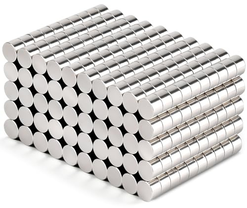 500 magneti da 2 mm x 1 mm, piccoli magneti, rotondi, al neodimio, extra forti, per lavagne magnetiche, frigorifero, lavagna, artigianato, casa, ufficio, foto, 500 pezzi
