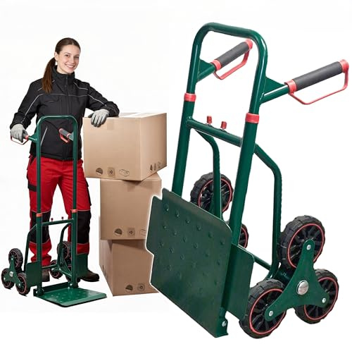 Sackkarre Treppensteiger Treppenkarre Transportkarre höhenverstellbar Teleskop Gestell Stufen Rollen Gummi