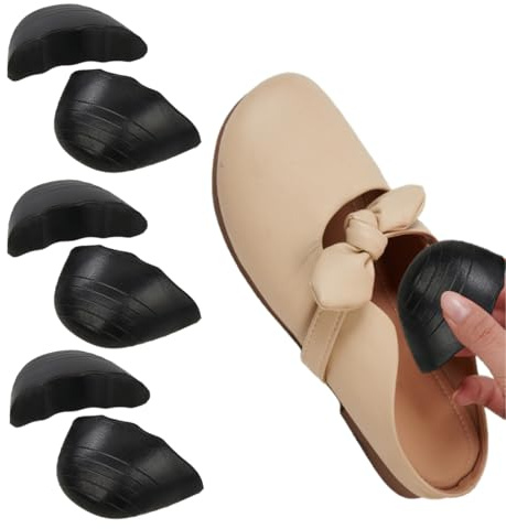 YOFDAL 3 Paires Inserts De Remplissage D'Orteils Unisexes, Semelle Chaussure Trop Grande, D'Inserts De Rembourrage, Rembourrage De l'Avant-Pied, Réducteur De Taille De Chaussures(Noir)