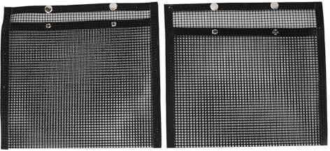 WAHEWUD 2 st Bbq Mesh Grillpåsar, Grill Mesh Anti Heat Glasfibermaterial Lätt att rengöra Non-stick Jämn matlagning Bärbar, återanvändbar grillpåsar för grillning Picknick Camping