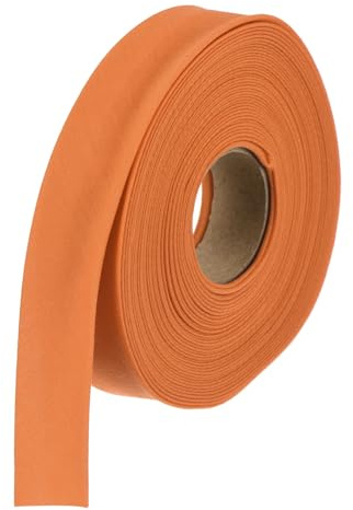 QUARKZMAN 1/2 Pollice Doppia Piegatura Bordo Obliquo Poliestere Nastro Continuo all'Ingrosso per Cucire Cuciture Trapunte Orlatura Legatura Artigianato (Arancione 6 Iarde)