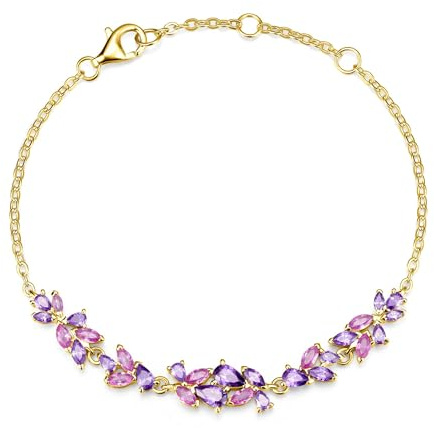 FANCIME wisteria viskning smycken kollektion gulguldpläterat sterlingsilver simulerad diamant halsband armband örhängen födelsedag mors dag bröllop smycken gåvor för dig kvinnor mor brud