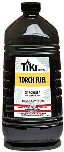 TIKI Citronella Torch Fuel - 1 Gallon (128 oz.), Easy Pour, Long-Lasting for Outdoor Torches & Table Torches, with Citronella & Lemongrass Oil, for Patio, Garden & Backyard Use