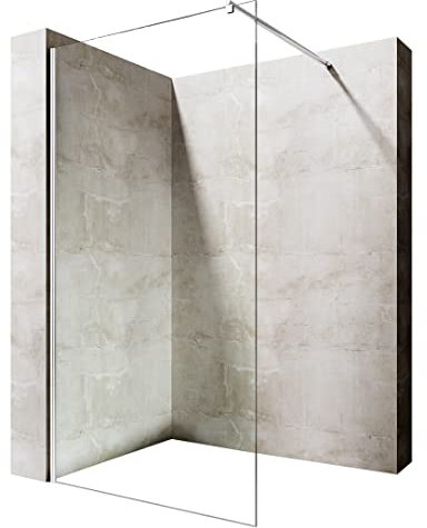 Durovin Bathrooms 1200mm Walkin Shower Screen 2000 mm high - 8mm Safety Clear Glass -Wet Room Shower Enclosure