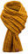 Rough Knit Scarf - Strickschal, Langschal, gestrickt mit Echt-Leder Veredelung, Schal mit Cableknit Muster (Manufaktur13/M13) (1 Mustard)
