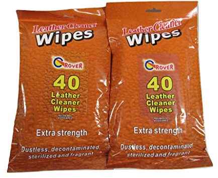 Extra Stength Leather Cleaning Wipes X80 (Sterilising Sofa Car Interior Cleaner)