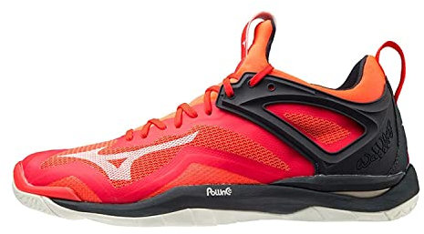 Mizuno Wave Mirage 3, Scarpe da Pallamano Uomo, Ignitionred White Salute, 50 EU
