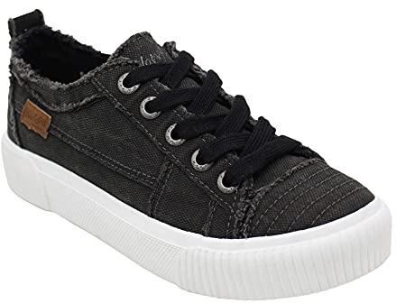Blowfish Malibu Women's Clay Sneaker, Black Smoked 16oz Canvas, 6 UK
