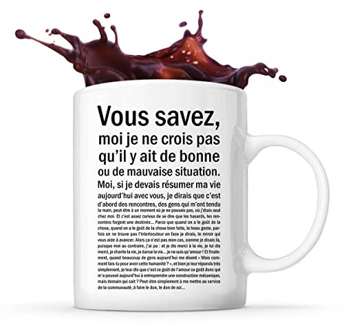 Céramique Mug Bonne Ou Mauvaise Situation | Tasse Référence Scrib Film Humour Drole Idée Cadeau Amis Parent Collègue Travail Femme Homme Anniversaire Fan