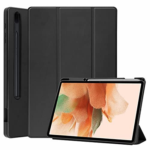 Acelive Tablet Hülle Schutzhülle für Samsung Galaxy Tab S8 Plus 2022/Tab S7 FE 2021/Tab S7 Plus 2020 12.4 Zoll Eingebauter Pencil Halter