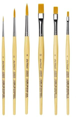 Da Vinci GH303 Junior Synthetics - Pennello da pittore, rotondo, serie 303, misura 1, 5, 8° e Davinci GH304 Junior Synthetics Serie 304, misura 4, 8, 12