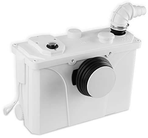 SWANEW Hebeanlage Fäkalienpumpe, 190L/min Schmutzwasserpumpen 700W, Sehr Leise Abwasserpumpe 4 in 1 Kleinhebeanlage, Für WC, Dusche und Waschbecken