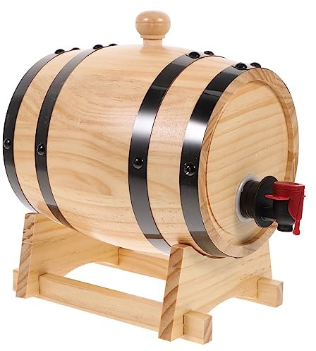 Yardwe 1 Juego De Piezas Barril De Vino Barril De Madera Cubo De Whisky Vino 1. Dispensador De Vino 5l Bombona De 5 Galones Barricas De Envejecimiento Cocina Beber Anticuado Roble Bebidas