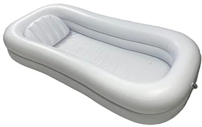 KhUKhu Aufblasbare Badewanne/Körperwaschbecken-System/verstellbar, faltbar, tragbar, bequem, Badewanne im Bett, Assistenzhilfe/Badebecken für bettlägerige Erwachsene