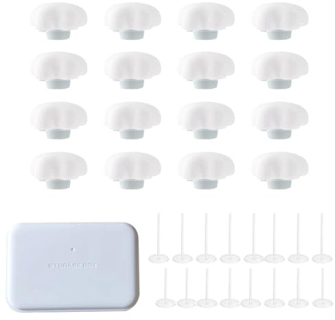 Fayemint 16 Pezzi Clip Copripiumino, Clip Copripiumino in Plastica, Supporto per Copripiumino, con 1 Scatola e 16 Aghi di Plastica, per Trapunte, Lenzuola, Cuscini e Calze (Bianco)