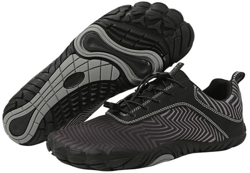 Freiluftkind Overland Barefoot Shoes idrorepellenti e Foderati (Nero/Misura 42) – Scarpe Barefoot Unisex per l'inverno – Scarpe Calde Impermeabili