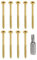 sourcing map 50pcs Deck Screws #10 x 3 Torx Exterior Wood Screws Rust Resistant Epoxy Coating Outdoor Decking Screw with T25 Star Drive Bit, Screws for Decks Fences Machinery Ship