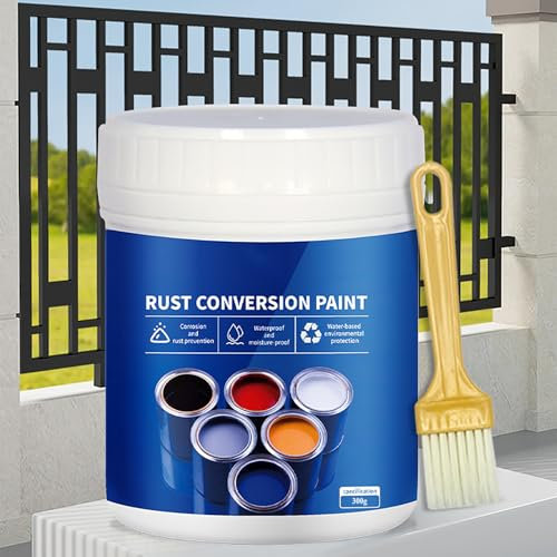 Water-Based Rust Converter Paint - Semi-Gloss Metal Remover and Preventive Encapsulator (Gray)