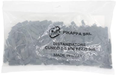 Pikappa Cuña espaciadora de 1 a 5 mm para azulejos y revestimientos, color negro, bolsa de 500 unidades