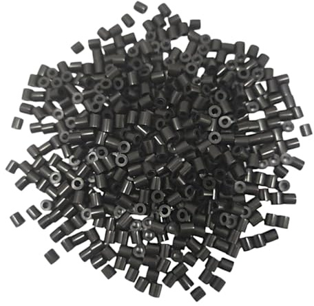 Pixel Beads Lot de 3 000 perles à repasser en plastique pour colliers, poupées, travaux manuels, bricolage Noir 3 000 p