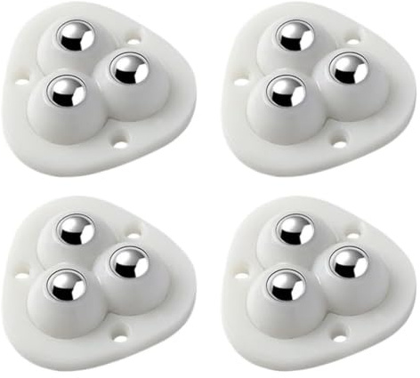 BPABDEITR 360-graders Självhäftande Rostfria Hjul, 4/8 St(4pcs White Round)