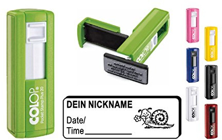 Geocaching Stamp Snail with Personal Cachername/Nick Name Rectangular Stamp Geocaching Pocket Stamp