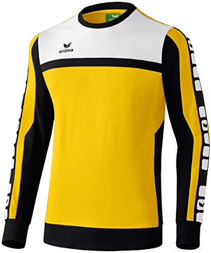 Erima Herren Sweatshirt 5-Cubes, Gelb/Schwarz/Weiß, L, 107513