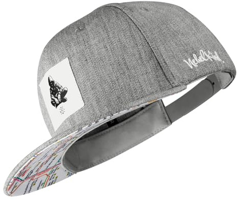 Nebelkind Snapback-Cap Men Women Berlin Grey, OneSize, Base-Cap, Size Adjustable, Unisex, Trendy, Streetwear Style, Baseball Cap with Straight Peak, Retro