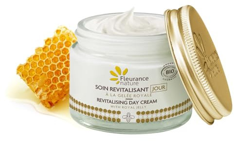 Fleurance Nature- Crème Soins de jour Revitalisant à la gelée Royale Bio- Cosmetique Bio Cosmos Ecocert- 50ml- Crème Visage hydratante femme anti age- soin visage femme anti age bio- 21158