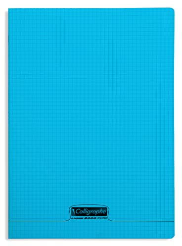 Clairefontaine 8000 polypro skolhäfte, plast-enkelband, 96 sidor, 90 g, 24 x 32 cm blå