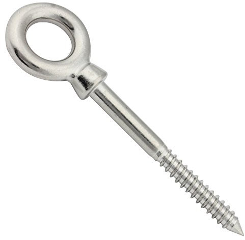 Augbolzen mit Holzgewinde - 10 x 100 mm - 2 Stück - Ringschraube/Augenbolzen - aus Edelstahl A4 V4A - SC8268 | SC-Normteile®