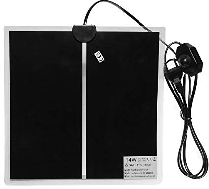 HOMEAMM Terrarium Tapis Chauffant Sable - 5/7/14/20W Mat Tapis Température Adjustable Chauffage Chauffant pour Reptile Serpent Tortue Poissons Aquarium Amphibien