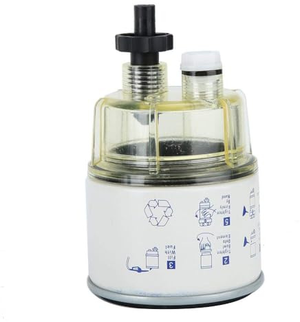 Separatore d'acqua con filtro carburante R12T, prestazioni stabili Filtro separatore d'acqua carburante per barche marine per barche di ricambio universale Motore