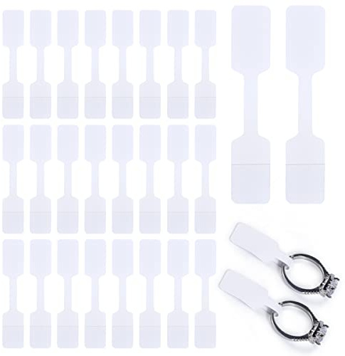600 Pieces Blank Jewelry Price Tags Stickers Identification Stickers Self Adhesive Short Dumbbell, Barbell Label Price Label for Jewelry Display