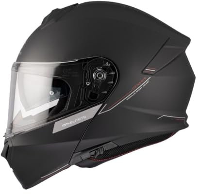 MT HELMETS Genesis SV – Casco Moto Modular con Visor Solar Retráctil, Calota HIRP, Pantalla Antivaho y Preparado para Intercomunicador | Homologado ECE 22.06 & DOT