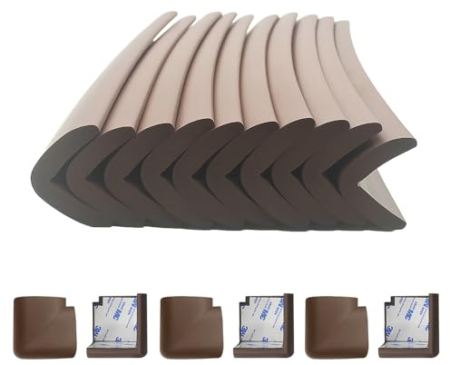 Arinbeb Foam Corner Protector Edge and Corner Guard for The Fireplace Hearths, with Retardant Materials Foam Safety Bumpers, Baby Proofing Safety Corner Protectors (Coffee)