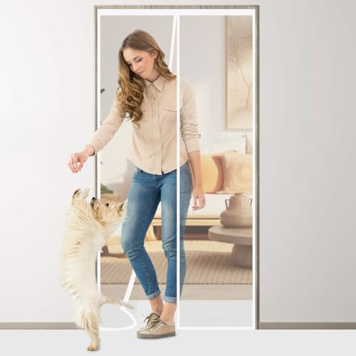 Flintronic Zanzariera Magnetica per Porte, 90 * 200cm(Bianco） | Adesivo Sigillante Auto E Nautica, Pasta Guarnizione Motore, Resistente, Sigilla Vetri Auto, Motori, Macchinari, Tubi