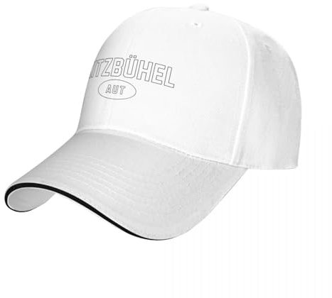 CIZIEOE Baseballmütze Basecap Kitzbühel AUT Black Outline Baseball Cap Snap Back Hat Wanderhut Strandausflug Herren Hüte Damen