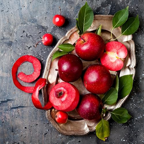 Apple 'Baya Marisa' - Unique Red-Fleshed Apple Tree for Eating and Cooking 9cm Pot x 2 by Thompson & Morgan