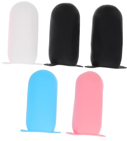 Happyyami 5pcs Travel Essential Silicone Bottle Covers Leakproof Elastic and Reusable for Women Men Toiletries Hygienic Safe
