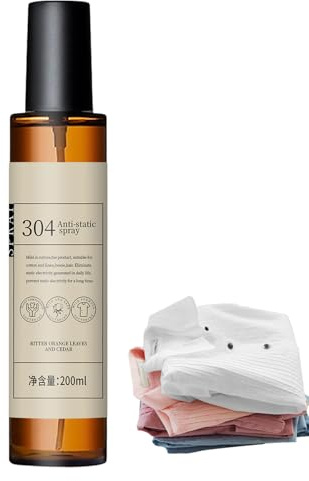 -spray, aerosol antiestático para la ropa | 200 ml productos antiestáticos para el cabello para la descarga de estática de carga estática eliminador, ligero, duradero, electrostático spray para K