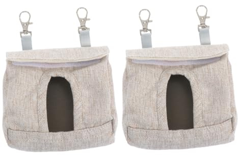 TOYANDONA 2 pièces Alimentation Suspendu pour Cobayes de Stockage Marron S Râtelier pour Petit Animal avec Fenêtre pour du Gaspillage de Foin
